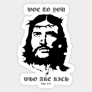 Jesus Christ Che Guevara Revolutionary Luke 6:24 Sticker